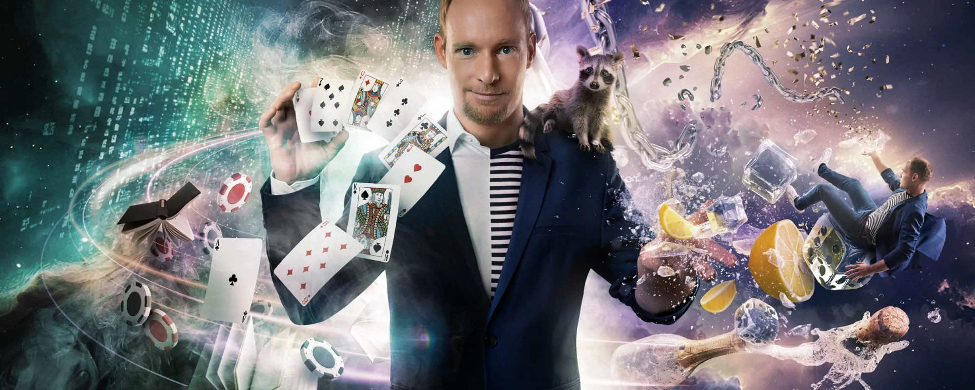 Zauberer Mannheim: Felix Gauger, Deutscher Meister der Magie, mit Karten und Illusionen